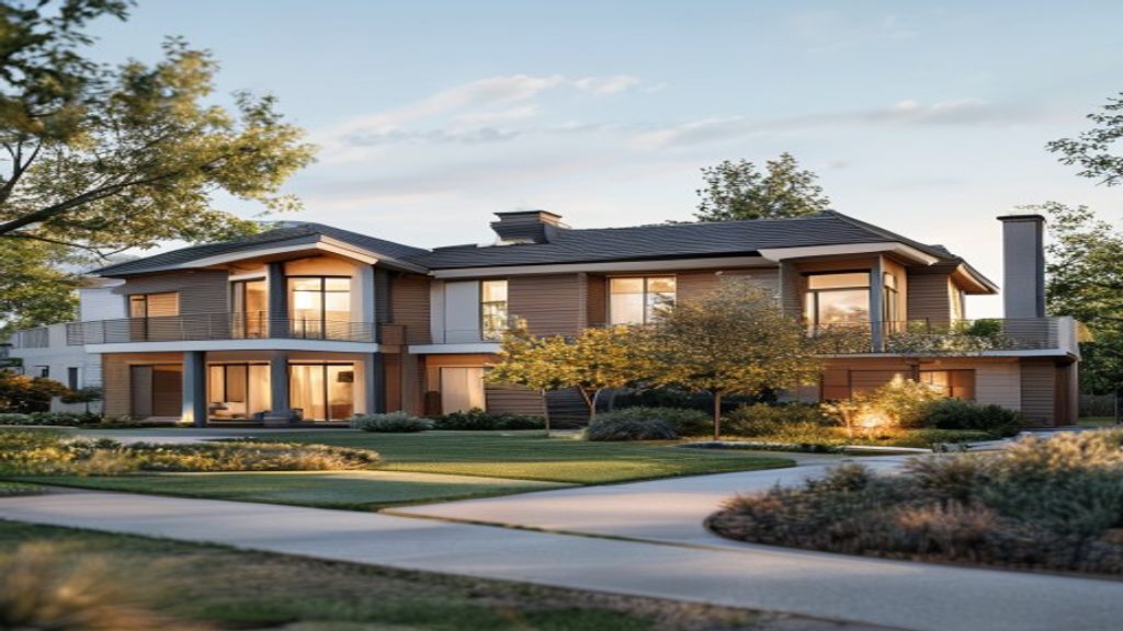 Modern new development homes showcasing contemporary architecture and sustainable design.