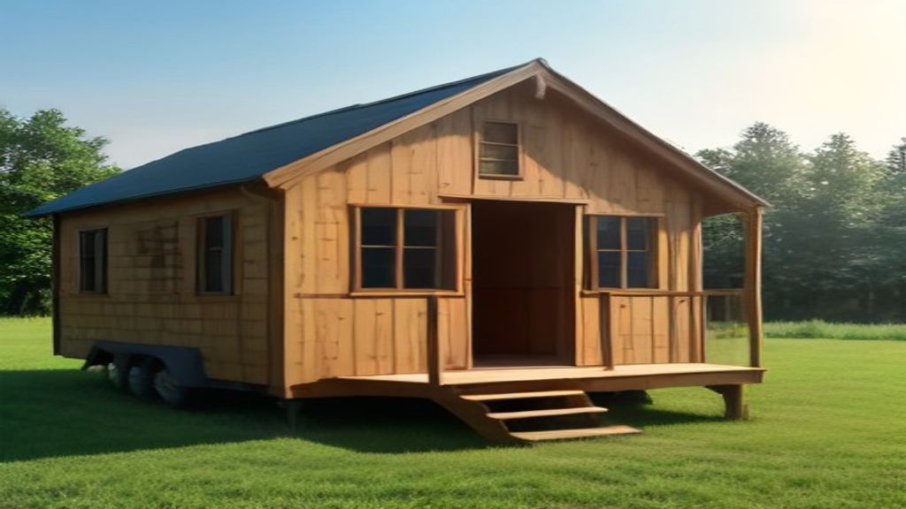 Modern mobile house for sale, compact living space with stylish interior and exterior.